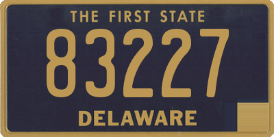 DE license plate 83227