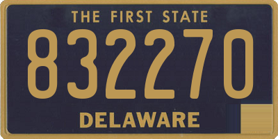 DE license plate 832270