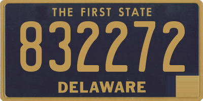 DE license plate 832272