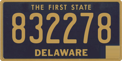 DE license plate 832278