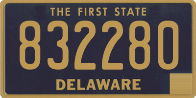 DE license plate 832280