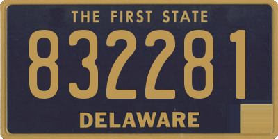 DE license plate 832281
