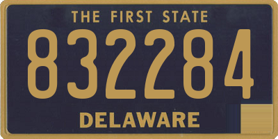 DE license plate 832284