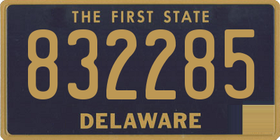 DE license plate 832285