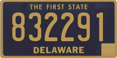 DE license plate 832291