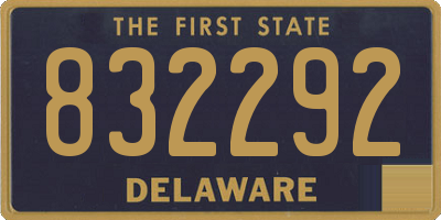 DE license plate 832292