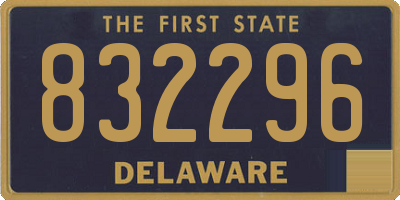 DE license plate 832296