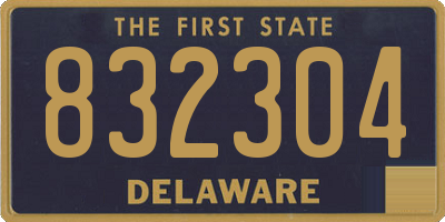 DE license plate 832304