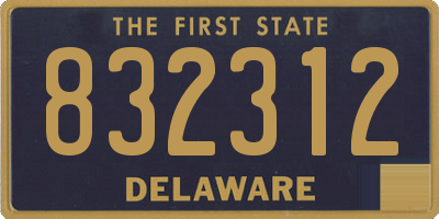 DE license plate 832312