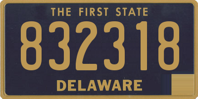 DE license plate 832318