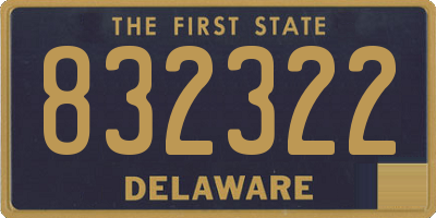 DE license plate 832322