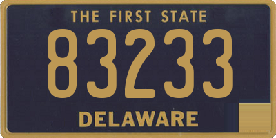 DE license plate 83233