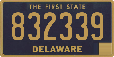 DE license plate 832339
