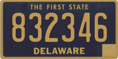 DE license plate 832346