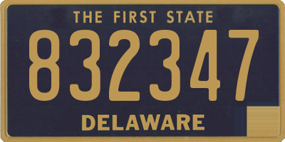 DE license plate 832347