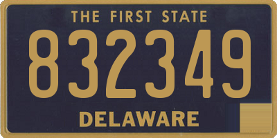 DE license plate 832349