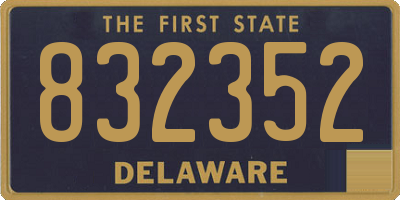 DE license plate 832352
