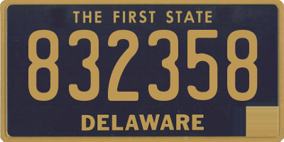 DE license plate 832358