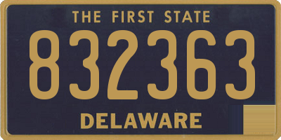 DE license plate 832363