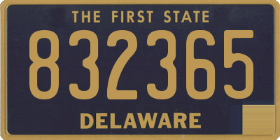 DE license plate 832365