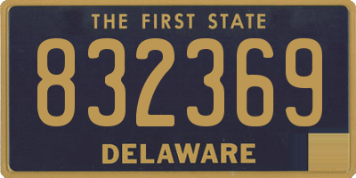 DE license plate 832369