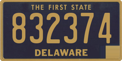 DE license plate 832374