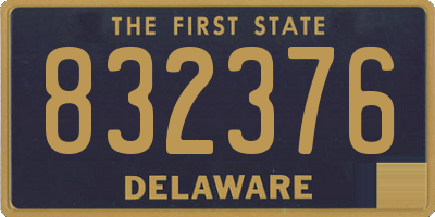 DE license plate 832376