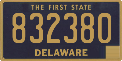 DE license plate 832380