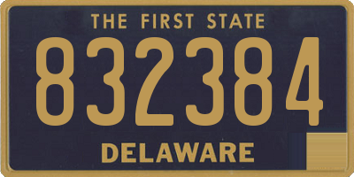 DE license plate 832384