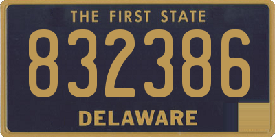 DE license plate 832386