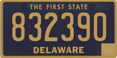 DE license plate 832390