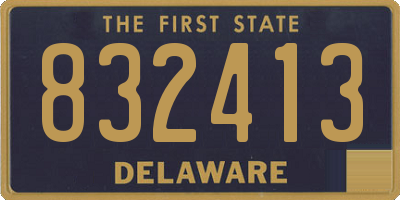 DE license plate 832413