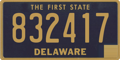DE license plate 832417