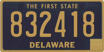 DE license plate 832418