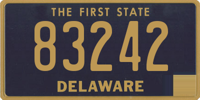 DE license plate 83242