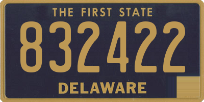 DE license plate 832422