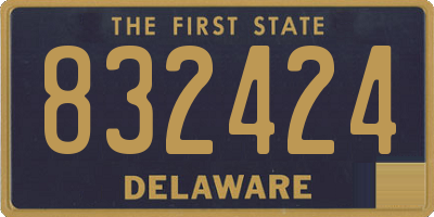 DE license plate 832424