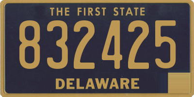 DE license plate 832425