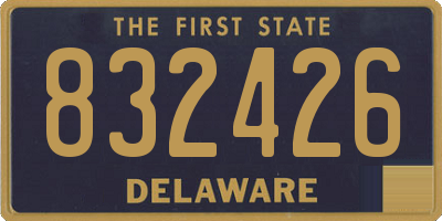 DE license plate 832426