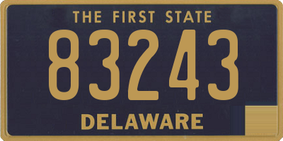 DE license plate 83243