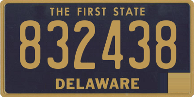 DE license plate 832438