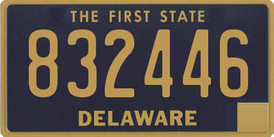 DE license plate 832446