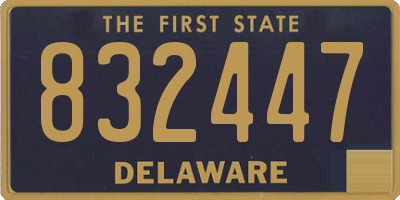DE license plate 832447