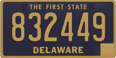 DE license plate 832449