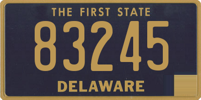 DE license plate 83245