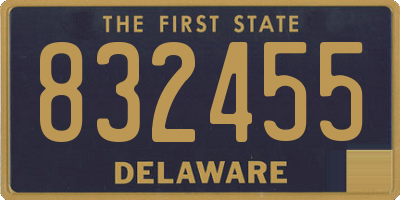 DE license plate 832455