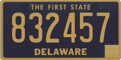 DE license plate 832457