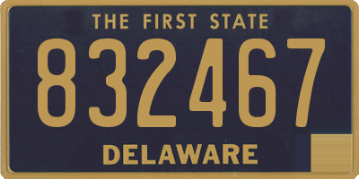DE license plate 832467