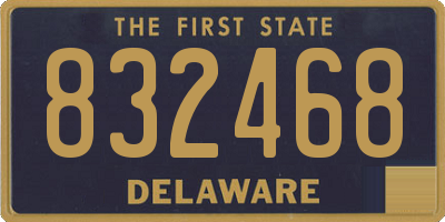DE license plate 832468