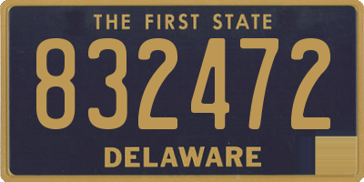 DE license plate 832472